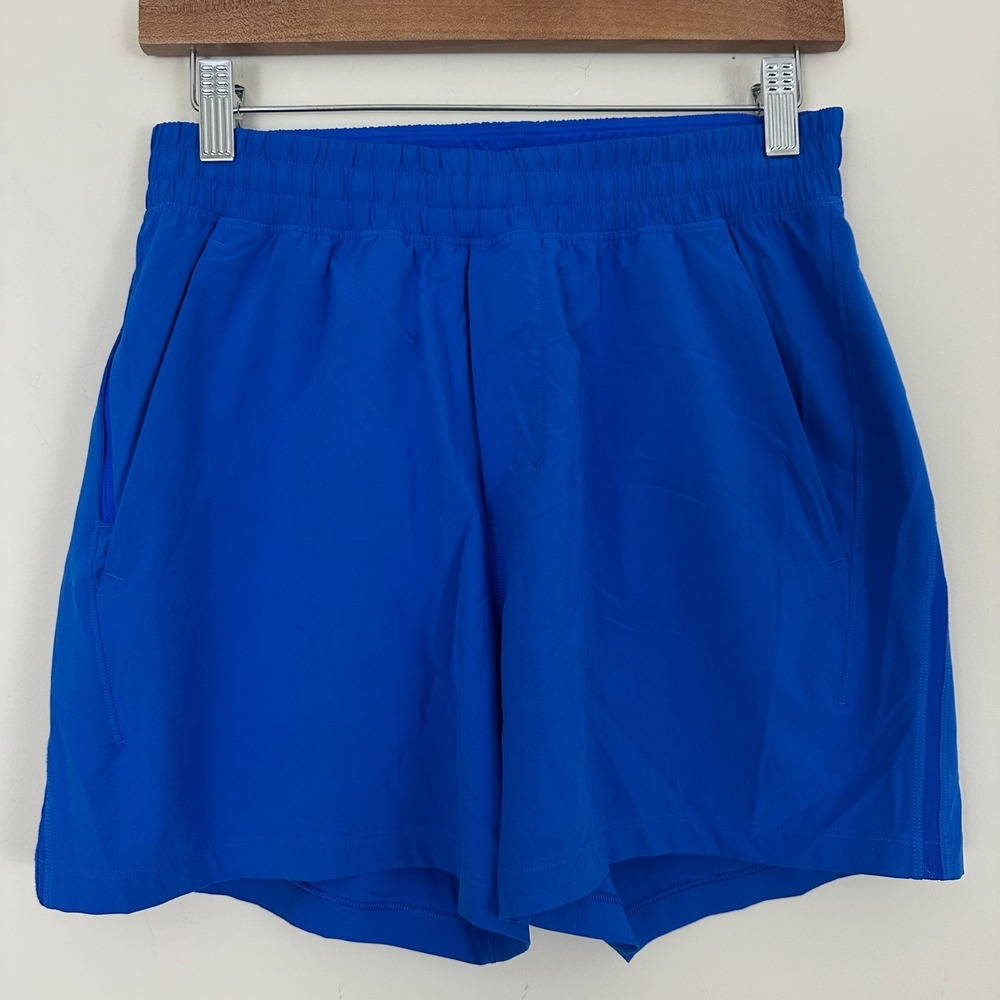 Lululemon Pace Breaker Shorts Cobalt Blue Logo Performance Athletic Mens Small